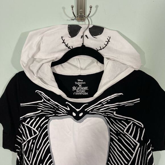 Disney Nightmare Before Christmas Jack Skeleton Tuxedo Hooded T-Shirt Size L - Picture 2 of 7